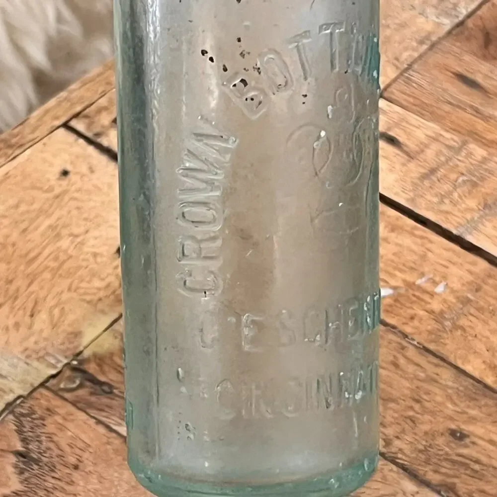 Vintage Blob Top Hutchinson Bottle Crown Ceschon Cincinnati Soda Collectible